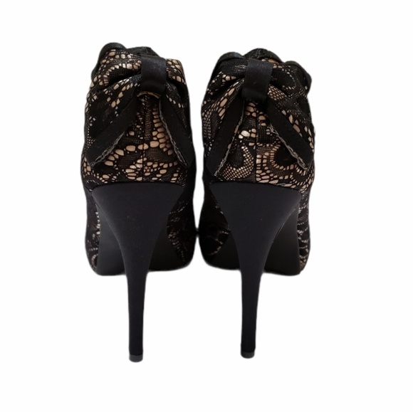 Steve Madden Peek-Toe Lace Overlay Heels - Picture 8 of 15